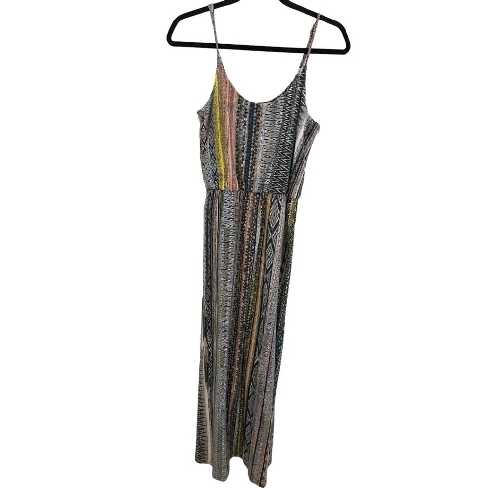 MAURICES Full Length Maxi Dress Adjustable Straps Multi-Color Size Small